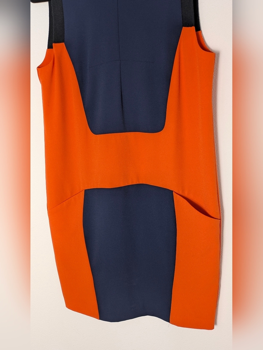 Rachel Roy Sheath Dress Women's Size 2 Lined Cap Sleeves Color Block Career - Picture 5 of 12